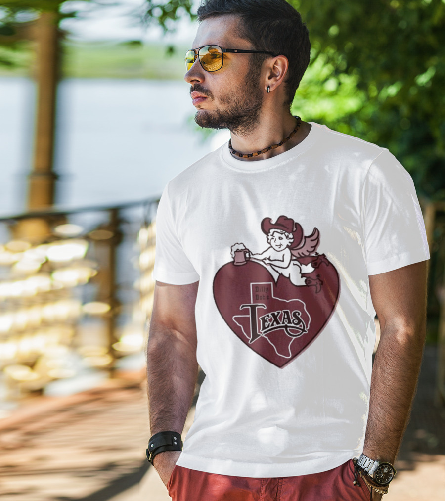 Billy Bob’s Texas Cupids Heart With Cowboy Hat And T-Shirt