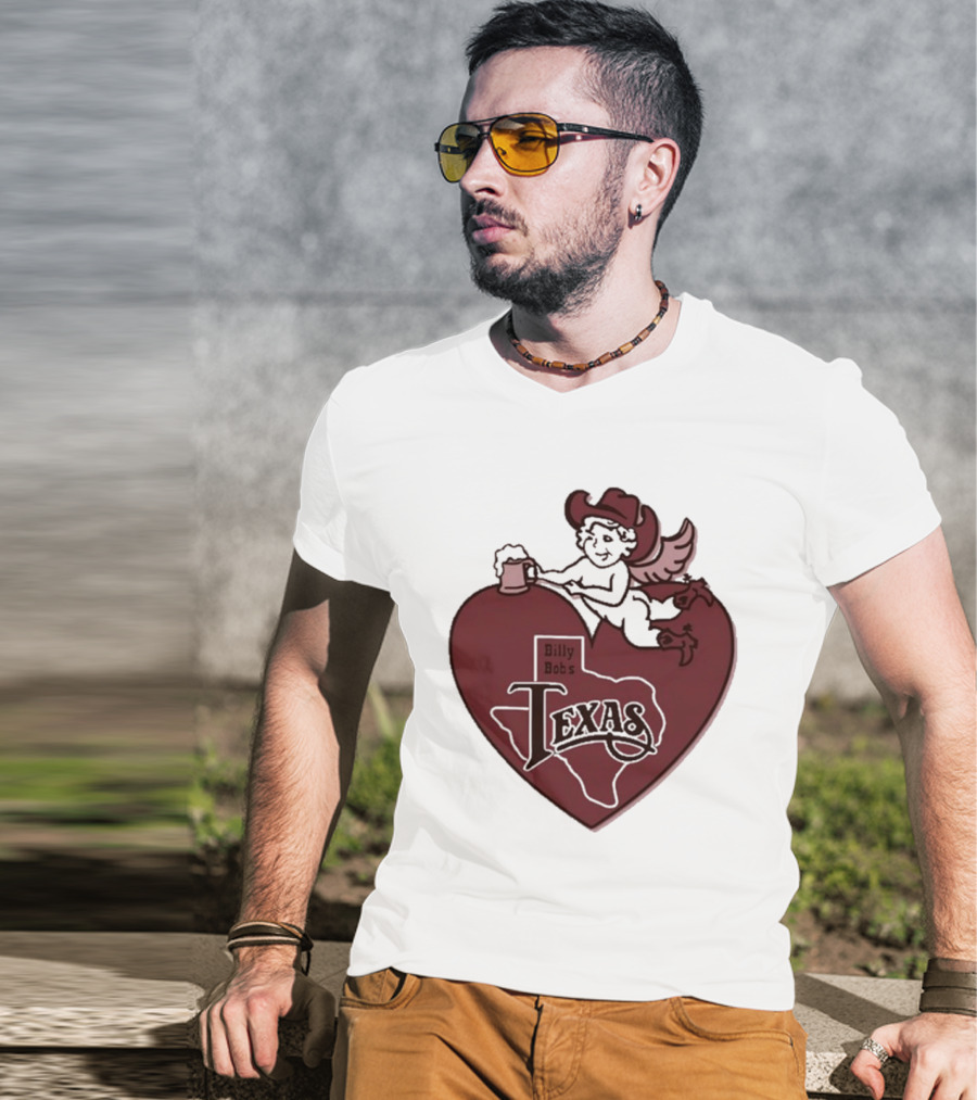 Billy Bob’s Texas Cupids Heart With Cowboy Hat And T-Shirt