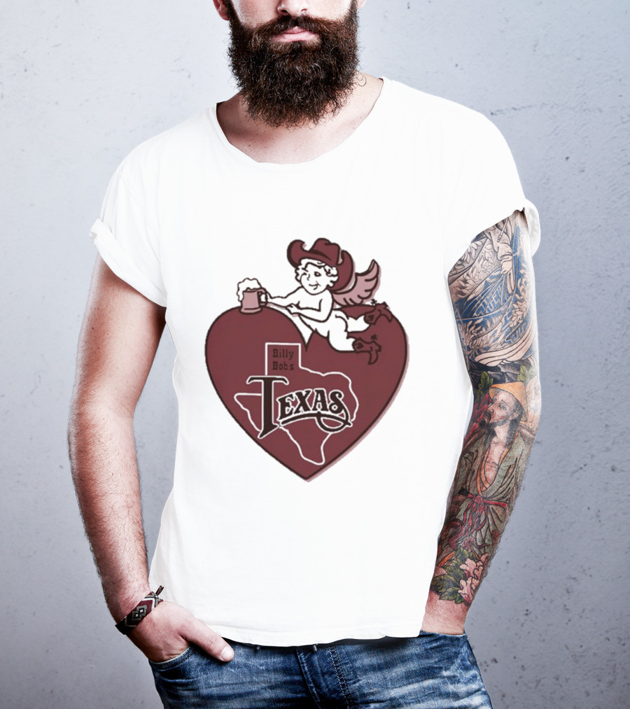 Billy Bob’s Texas Cupids Heart With Cowboy Hat And T-Shirt
