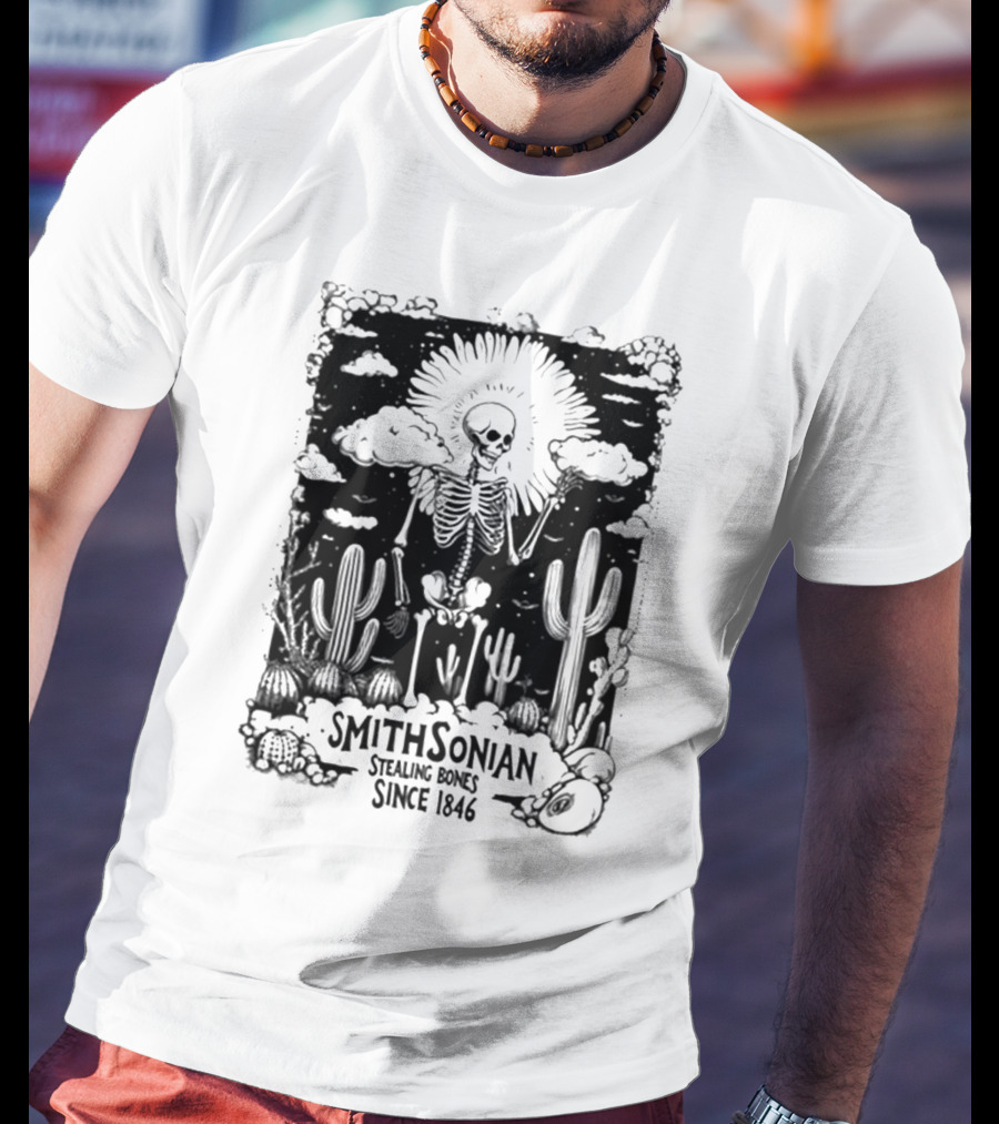 Blurrycreatures Smithsonian Stealing Bones Since 1846 American Myth Blurry Creatures T-Shirt