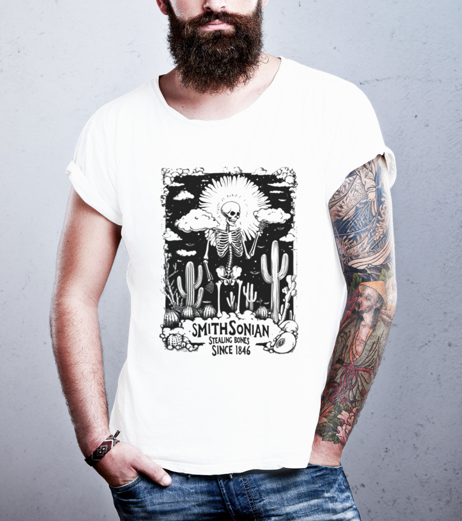 Blurrycreatures Smithsonian Stealing Bones Since 1846 American Myth Blurry Creatures T-Shirt