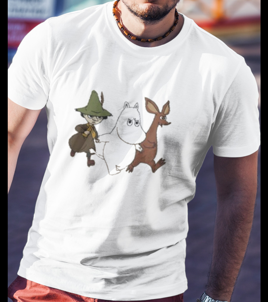 Bjork Moomin Sniff Snufkin Characters T-Shirt