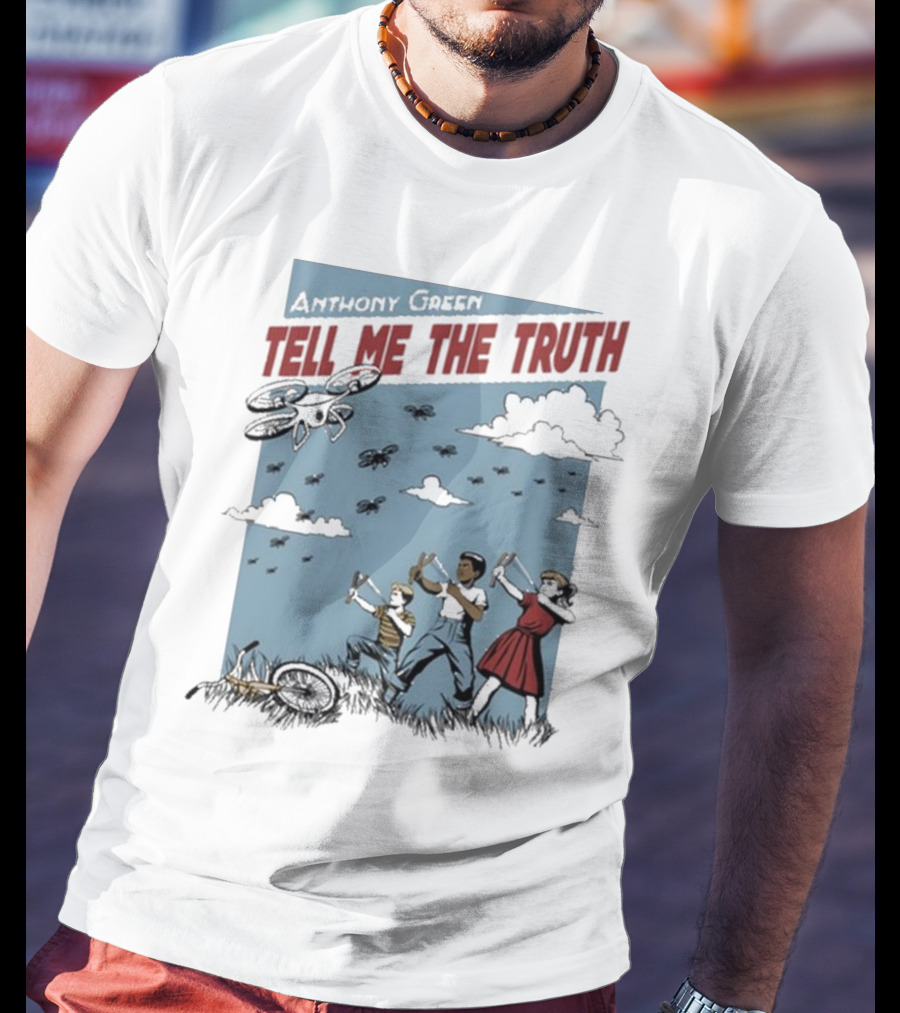 Anthony Green Tell Me The Truth Kids Running From Insects T-Shirt