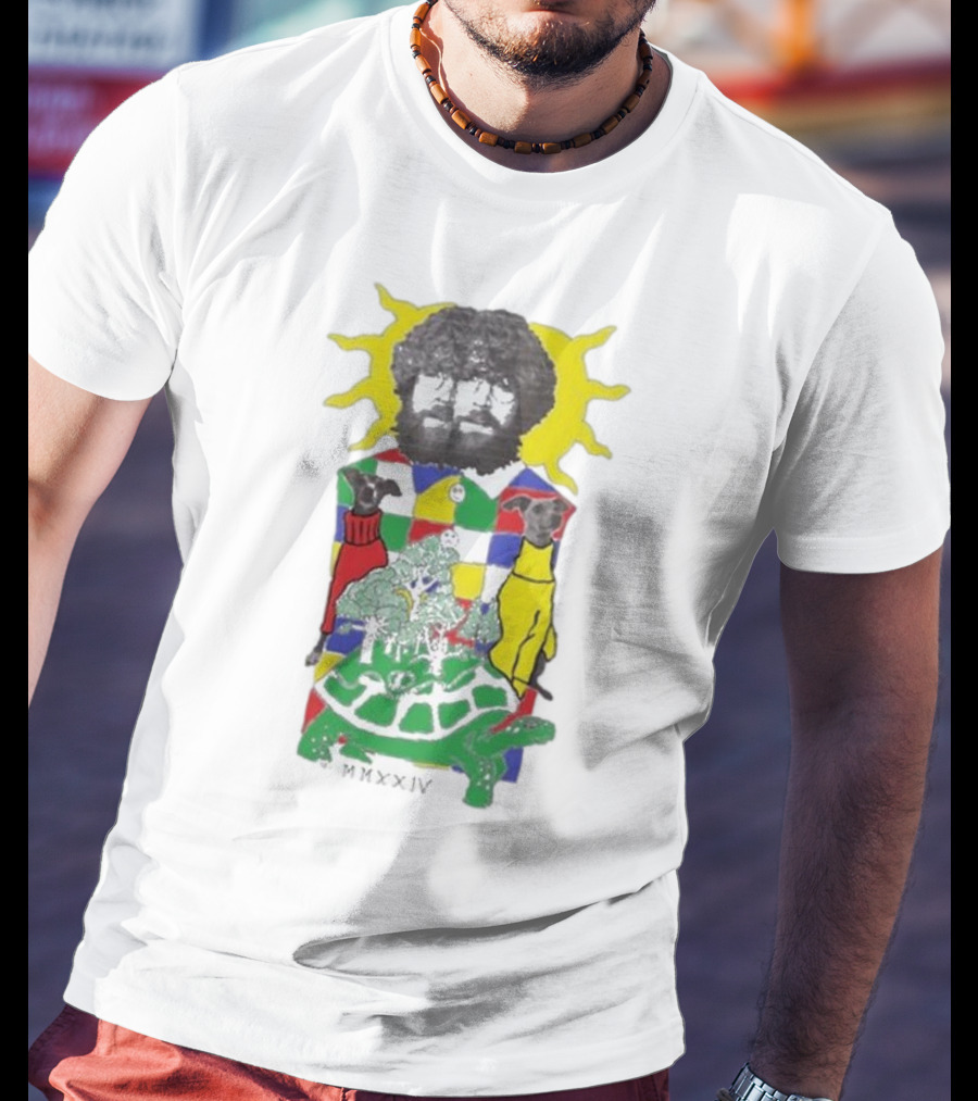 JW Francis Born Losers Records Sunburst Patchwork Dogs And Tortoise MMXXIV T-Shirt