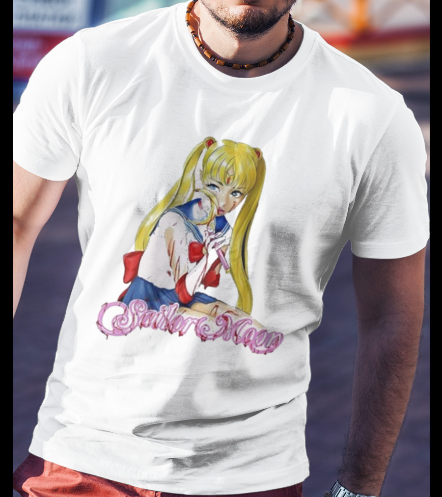 Bl00dina Sailor Moon Anime Mirror And Lipstick T-Shirt