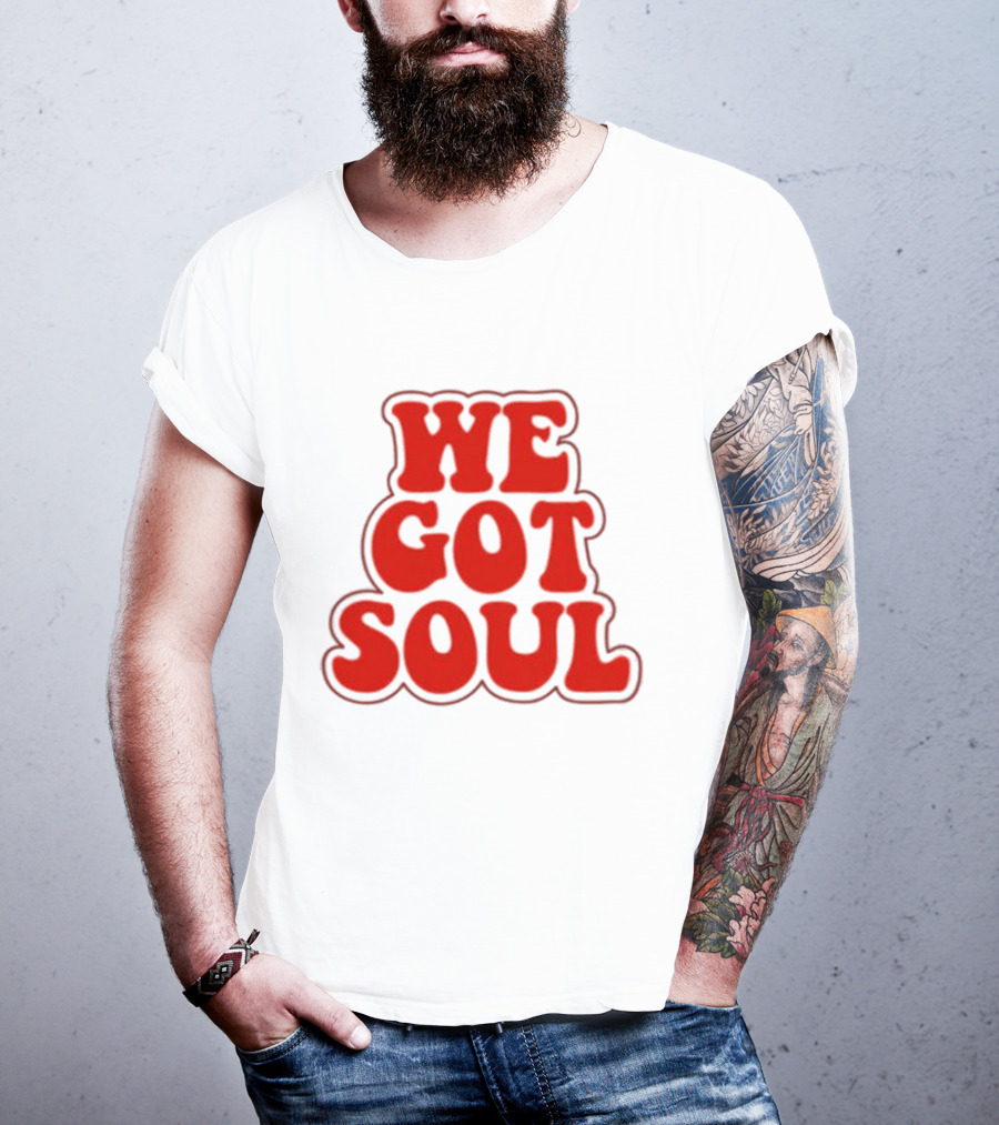 Burna Boy We Got Soul Retro Red Text Style T-Shirt