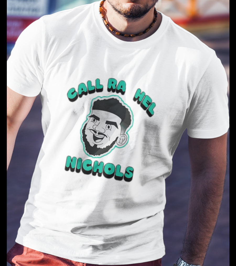 Call Rachel Nichols Cartoon Face With Beard T-Shirt