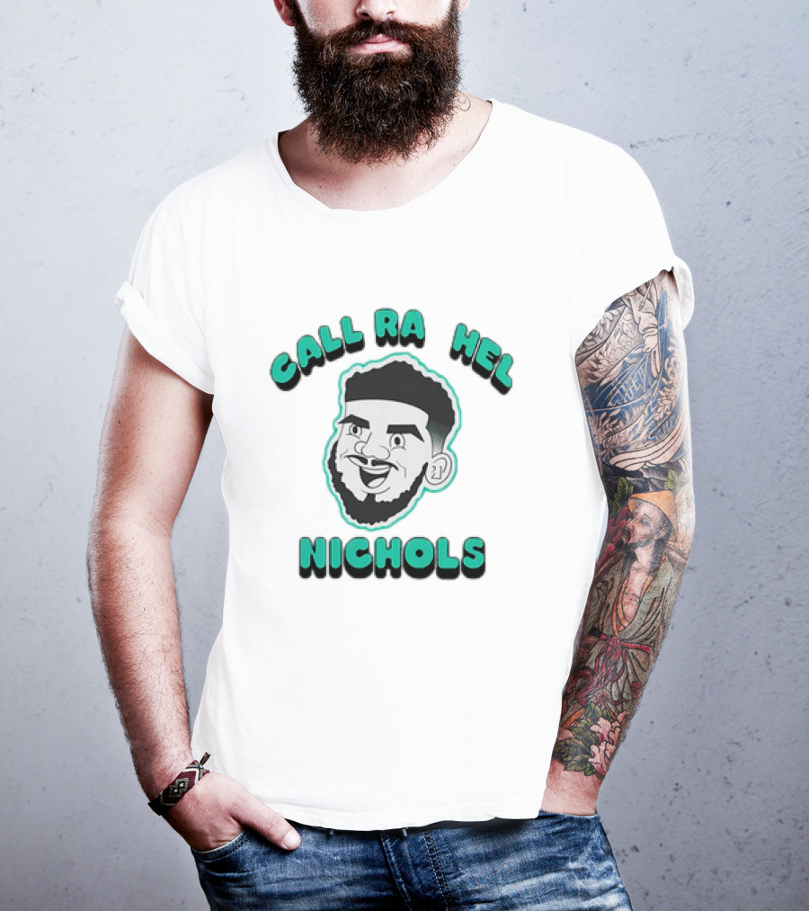 Call Rachel Nichols Cartoon Face With Beard T-Shirt