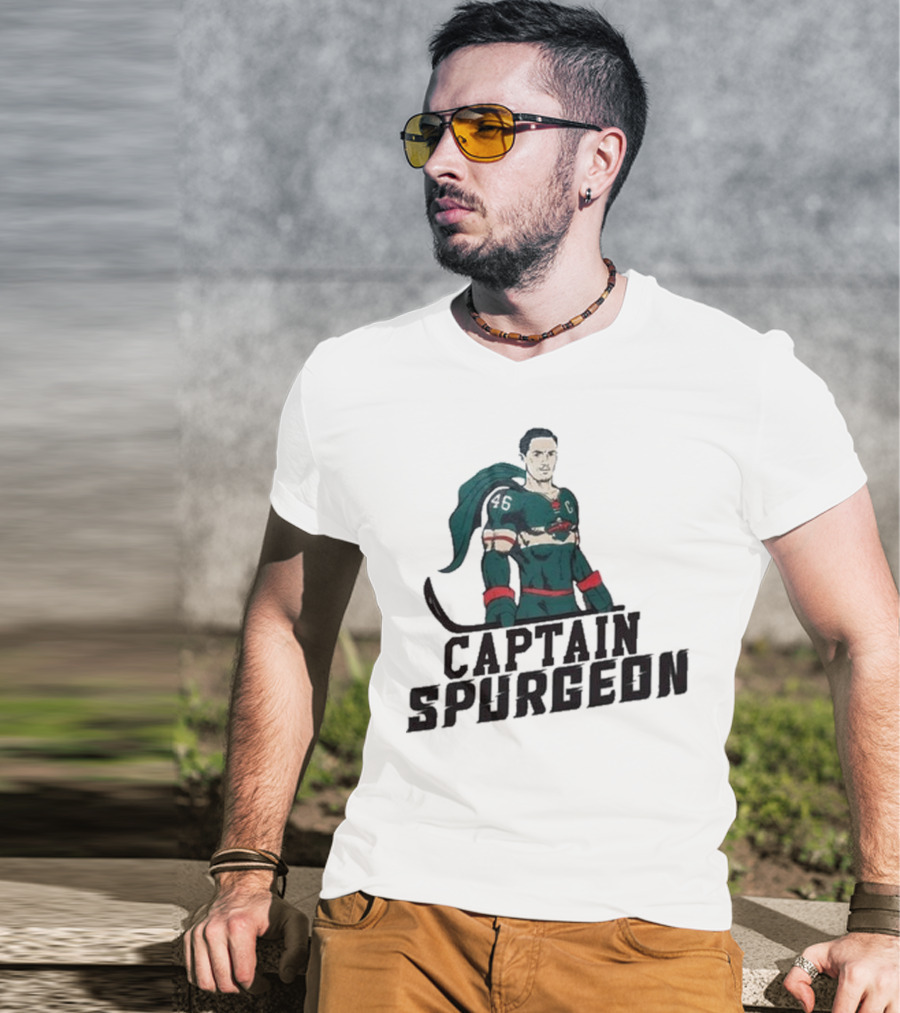 Captain Spurgeon Ice Hockey Superhero T-Shirt