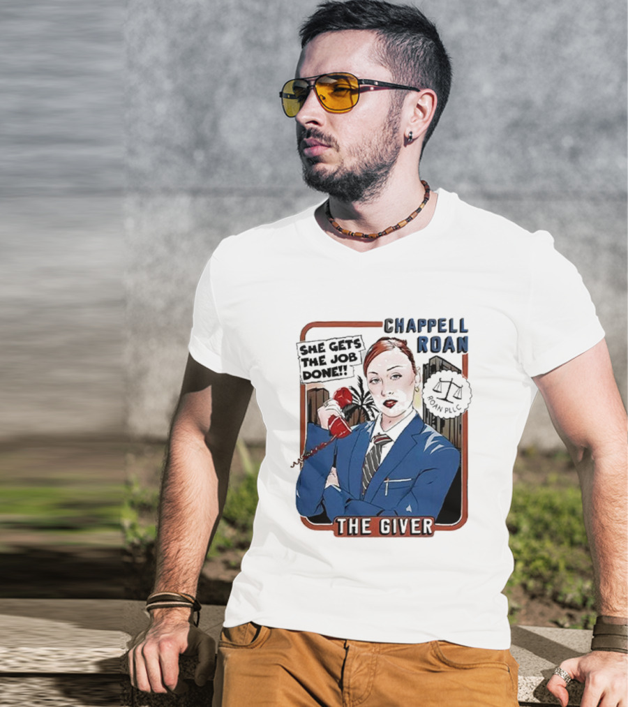 Chappell Roan The Giver Blue Suit Red Rose T-Shirt