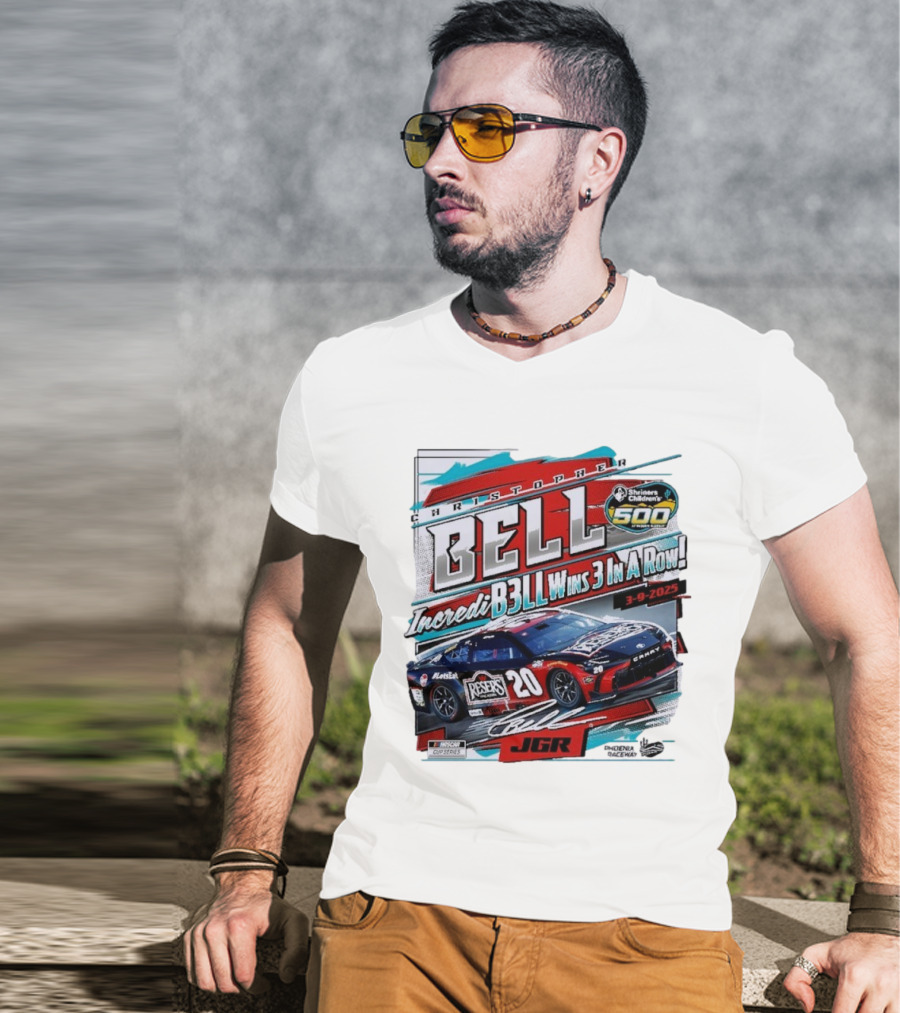 Christopher Bell Wins 3 In A Row Shriners Children’s 500 Race 2025 NASCAR Cup Series JGR T-Shirt