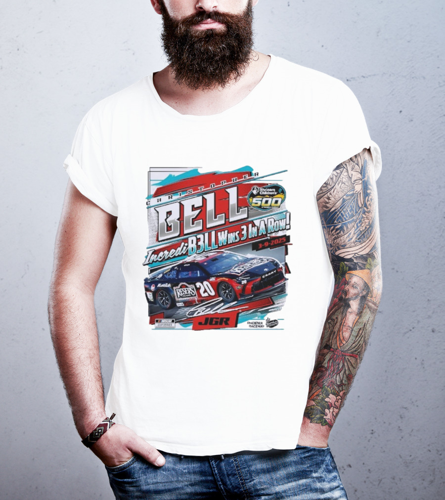 Christopher Bell Wins 3 In A Row Shriners Children’s 500 Race 2025 NASCAR Cup Series JGR T-Shirt