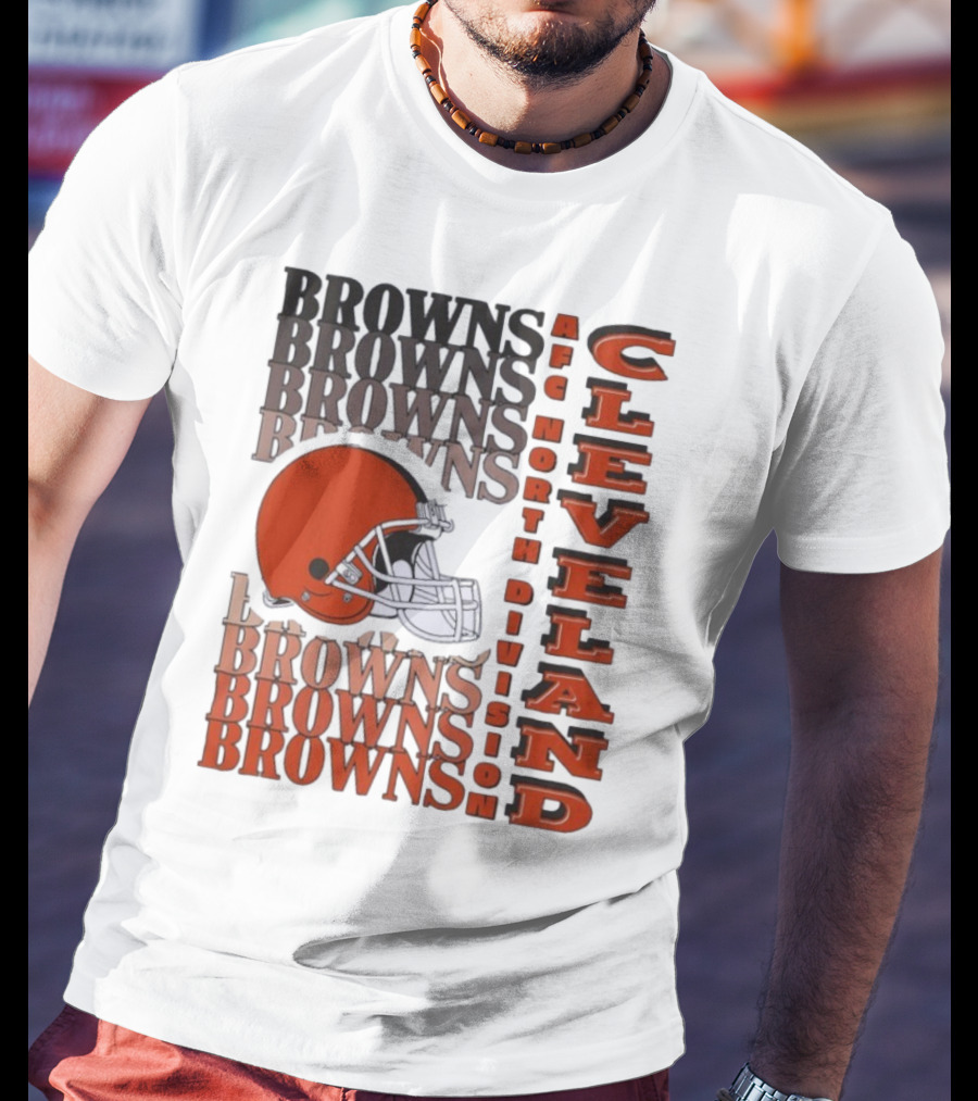 Cleveland Browns AFC North Division Browns Helmet T-Shirt