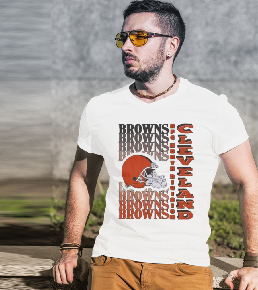 Cleveland Browns AFC North Division Browns Helmet T-Shirt