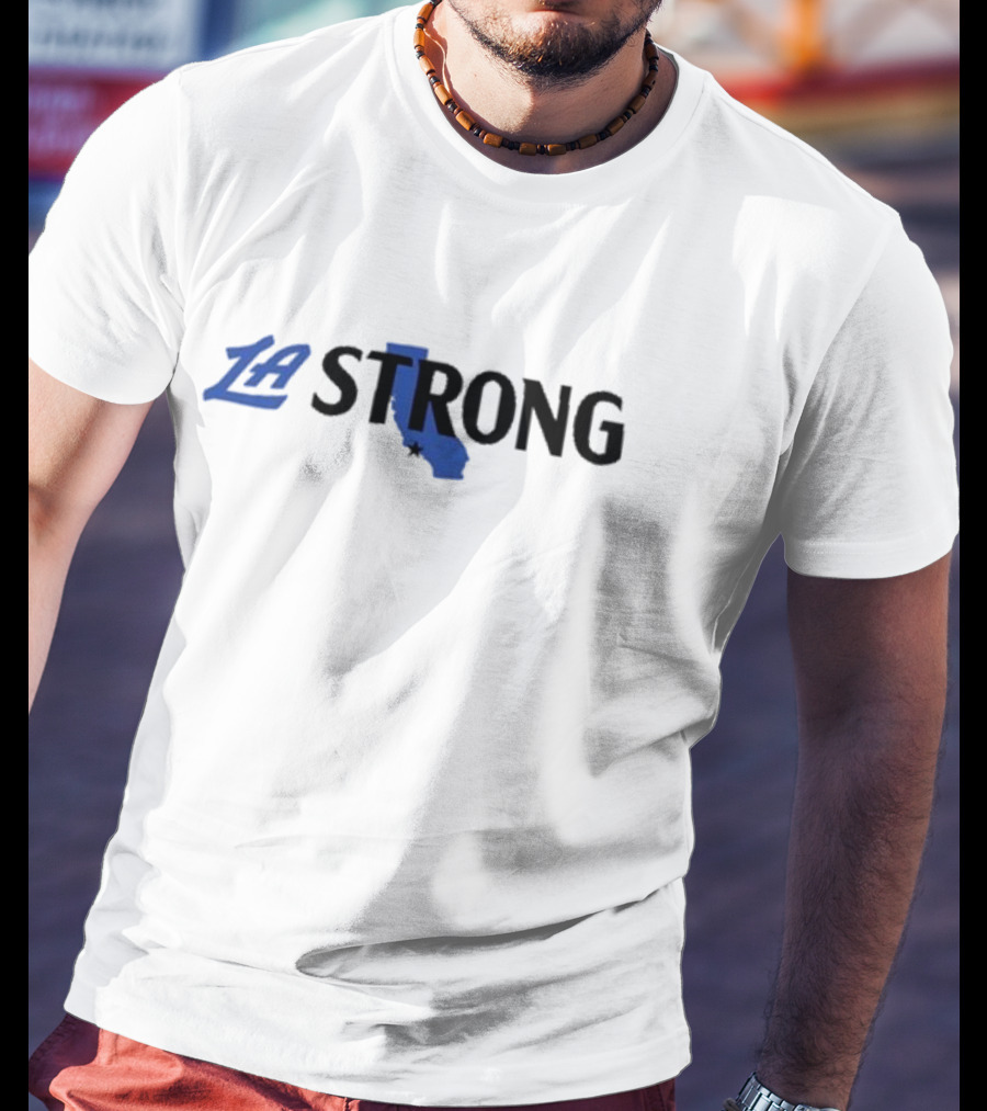 LA Clippers Basketball Los Angeles Strong California Map Design T-Shirt
