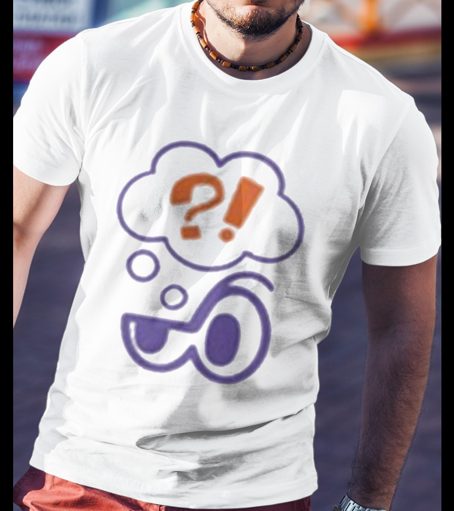 Clooless Core Bubble Brain Question Mark Exclamation Point T-Shirt