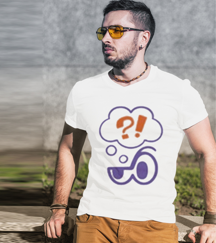 Clooless Core Bubble Brain Question Mark Exclamation Point T-Shirt
