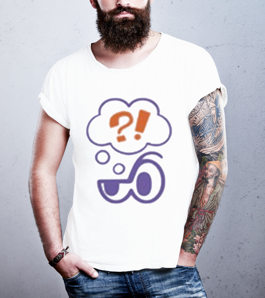 Clooless Core Bubble Brain Question Mark Exclamation Point T-Shirt