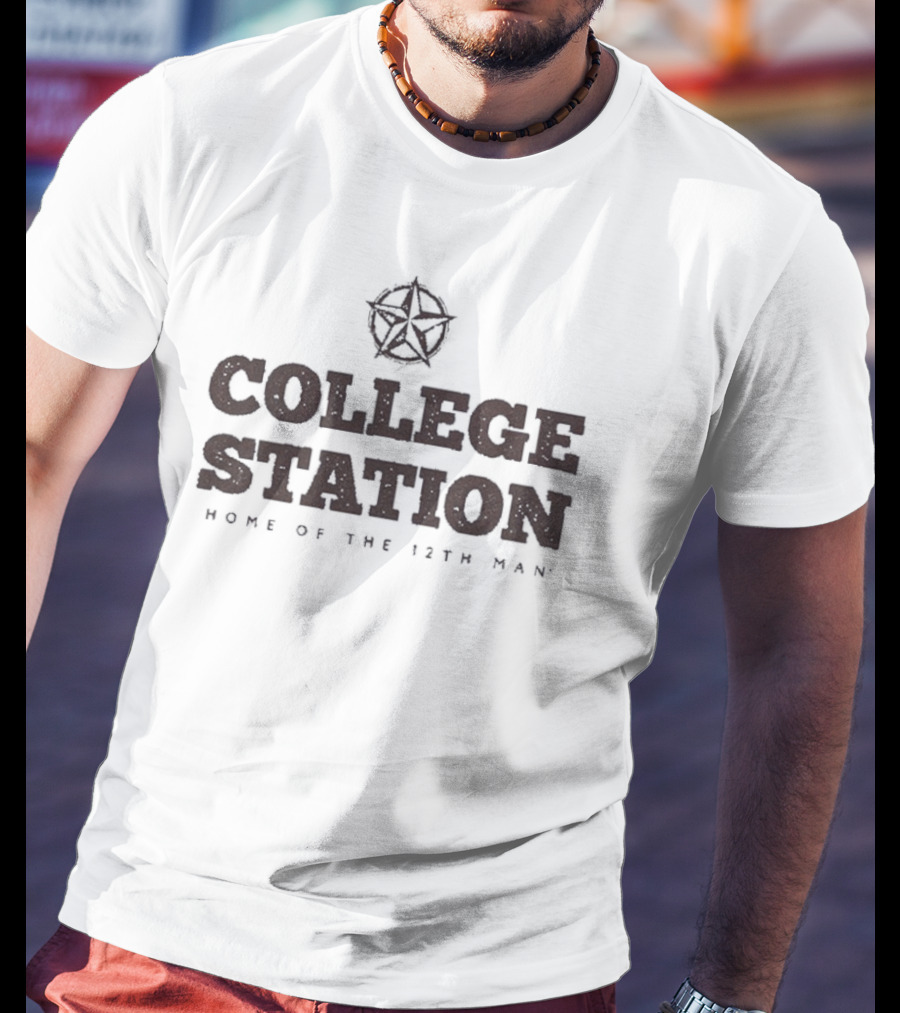 College Station Home Of The 12th Man Star Emblem T-Shirt