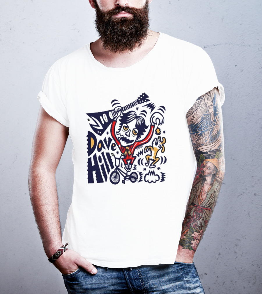 Dave Hill Luci P-Yellow Peelander-Z Guitar Bicycle Art T-Shirt
