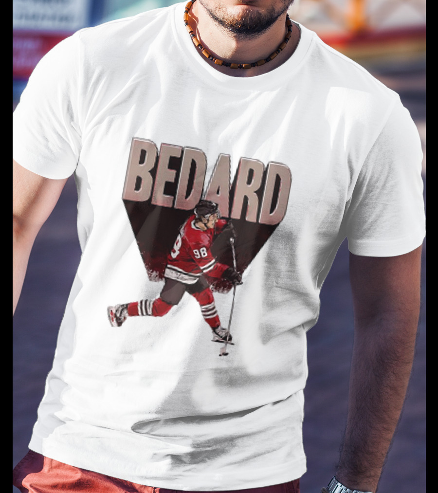 Connor Bedard Chicago Blackhawks NHL Hockey Number 98 Vintage Style T-Shirt