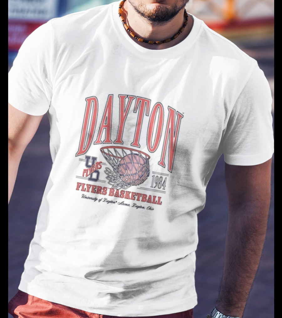 Dayton Flyers Basketball 1983 84 College Basketball Team Vintage Style T-Shirt