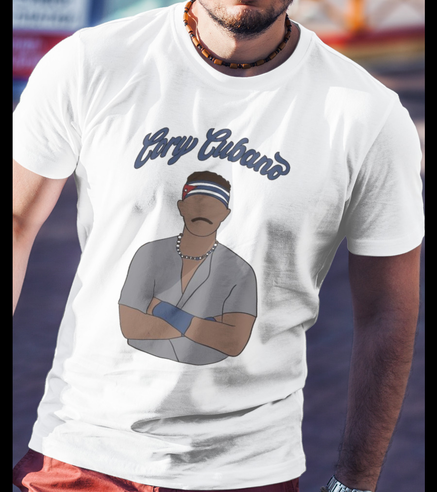Cory Cubano Stylized Illustration With Headband And Necklace T-Shirt