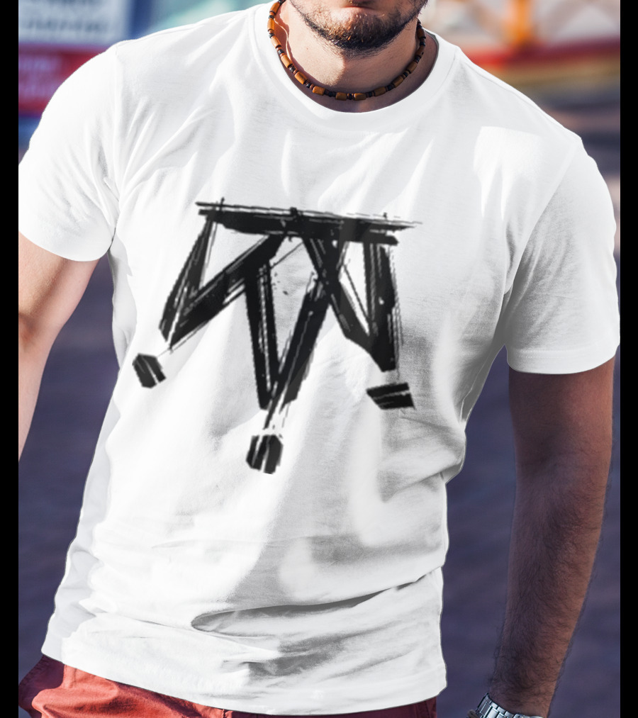 Damian Drake The Crown Vintage Skull Wings And Cross Skeleton Motif T-Shirt