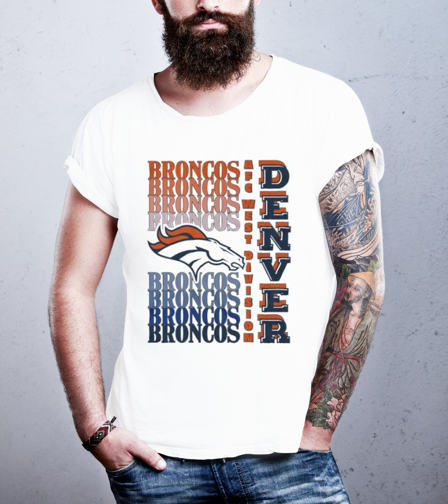 Denver Broncos AFC West Division Broncos Broncos Broncos Denver T-Shirt