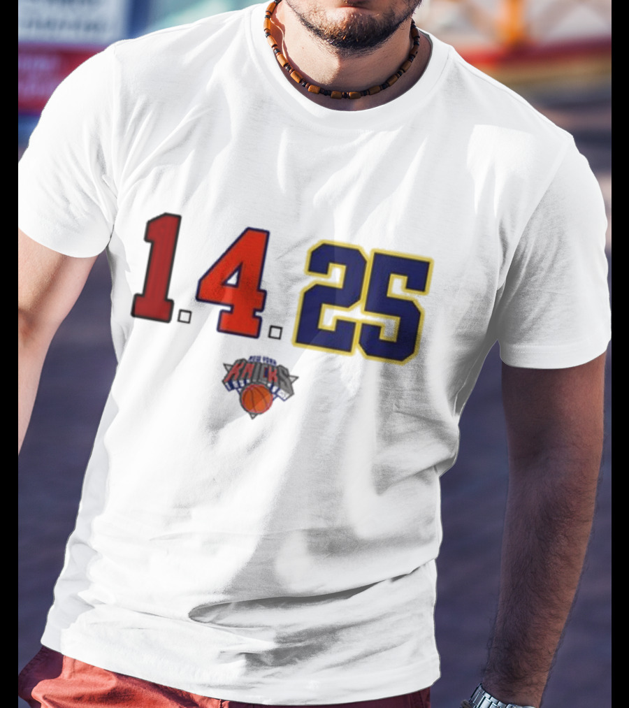 Derrick Rose Numbers 14 25 New York Knicks T-Shirt