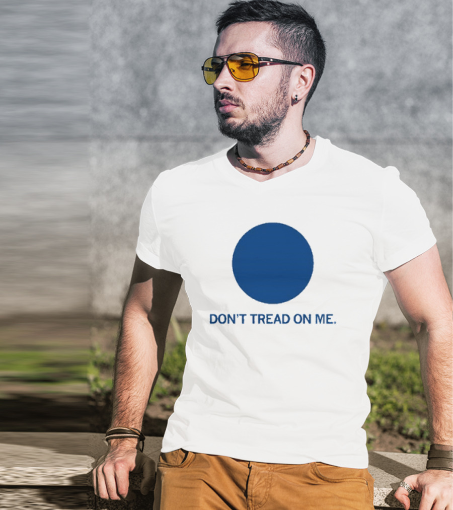 Don’t Tread On Me Blue Dot Circular Emblem T-Shirt