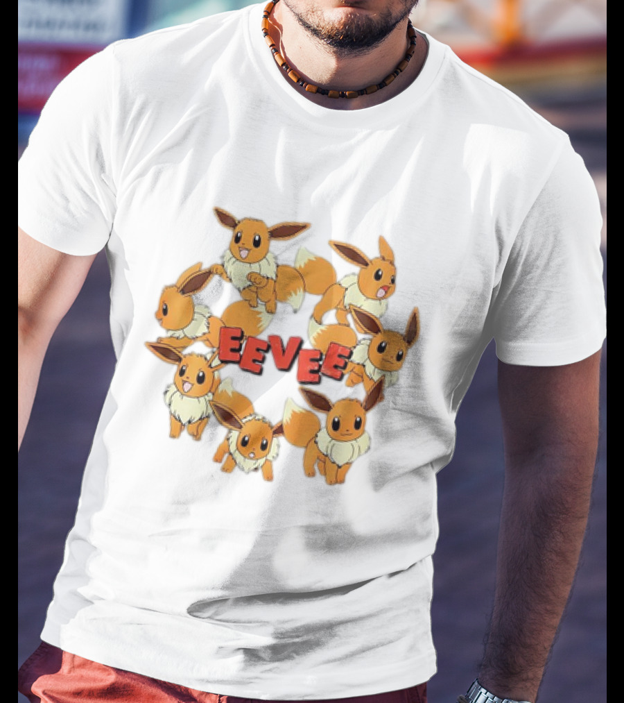 Eevee Pokemon Collage Cartoon Vintage Collection T-Shirt