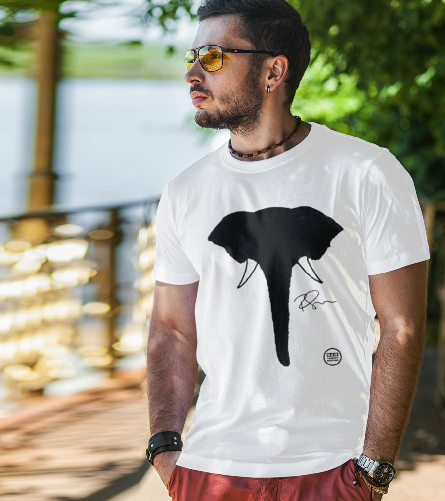 Ricky Gervais Elephant Silhouette T-Shirt