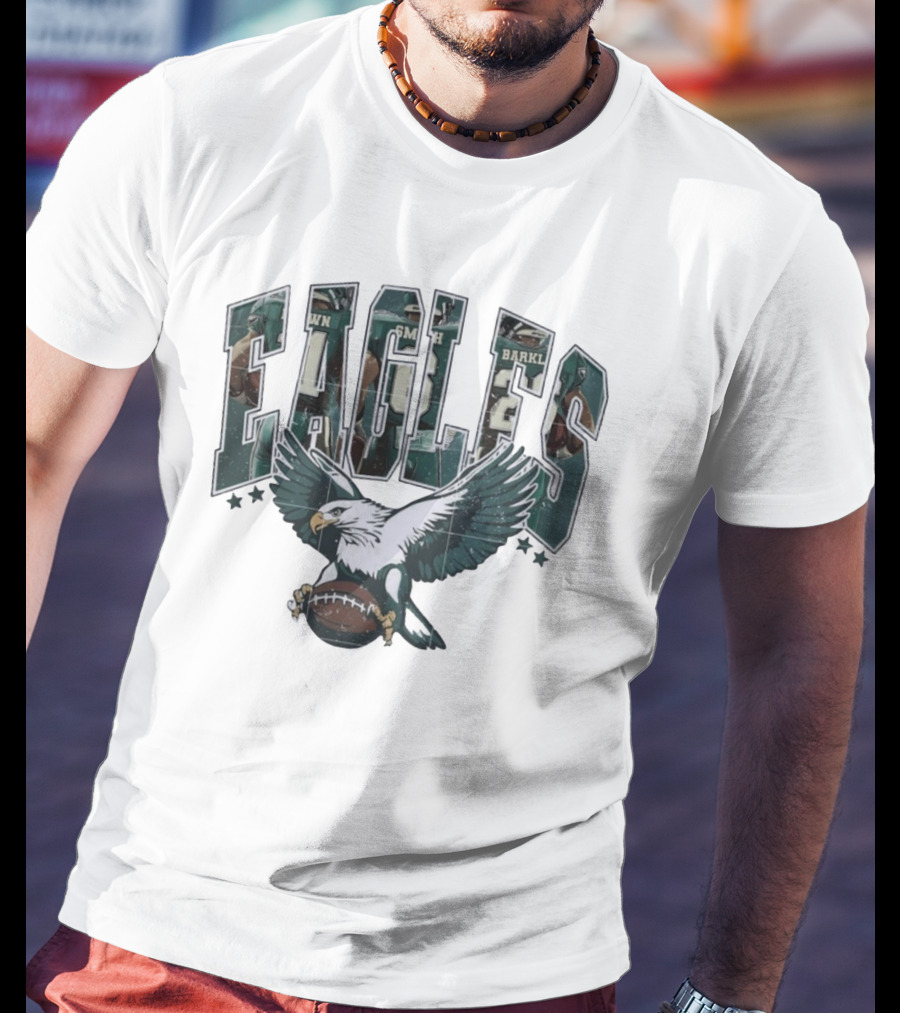 Eagles Philadelphia Brown Smith Barkley Football Graphic T-Shirt