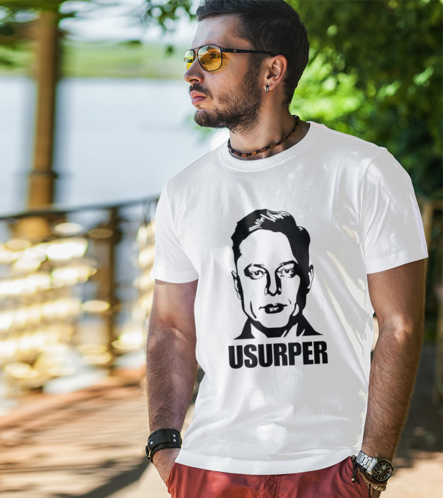 Elon Musk Usurpator Iconic Minimalist Style T-Shirt