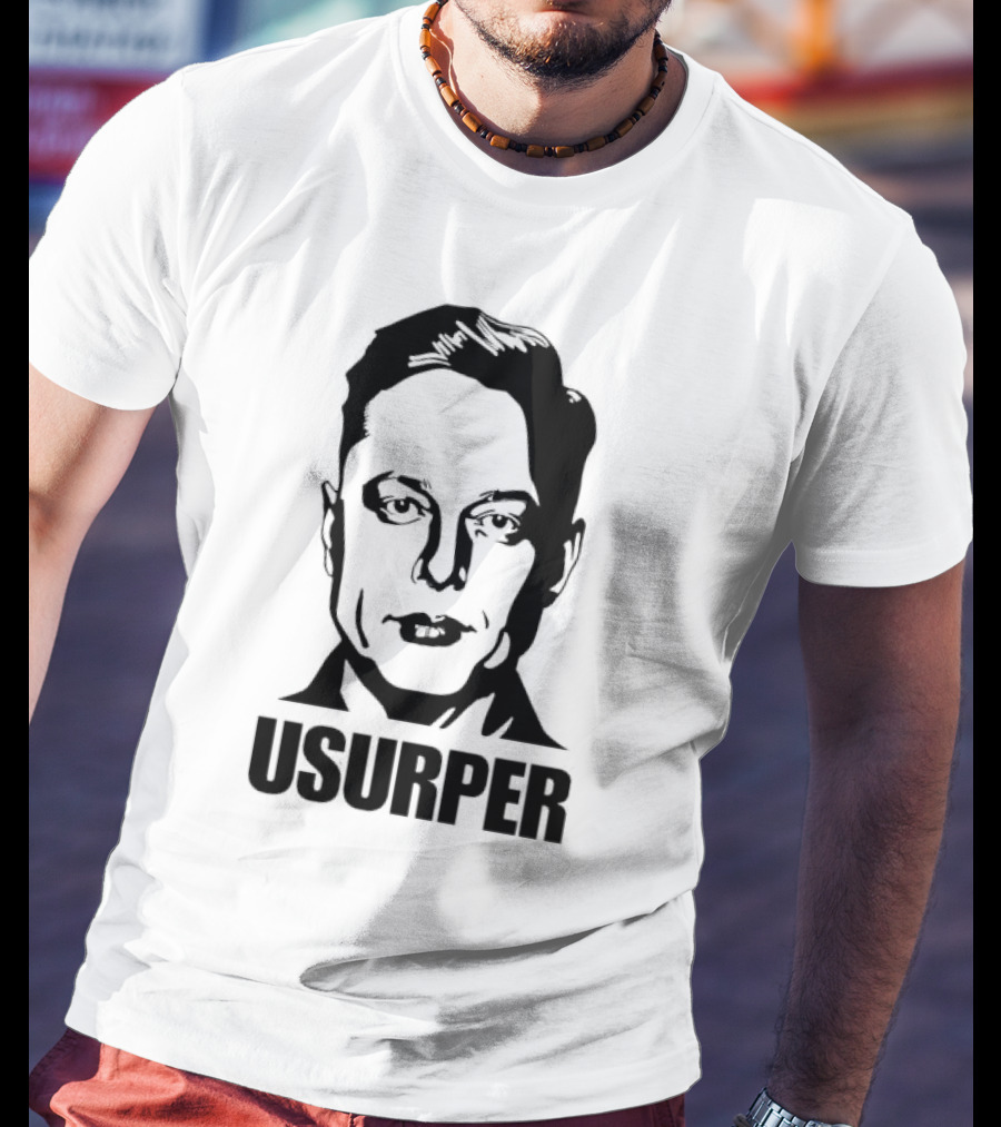 Elon Musk Usurpator Iconic Minimalist Style T-Shirt
