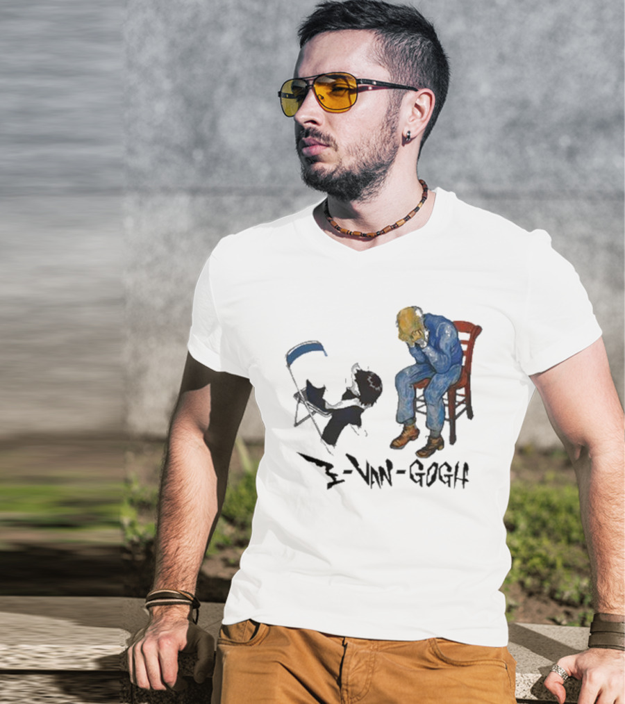 Evangogh Ikari Shinji And Gate Van Gogh Mashup T-Shirt