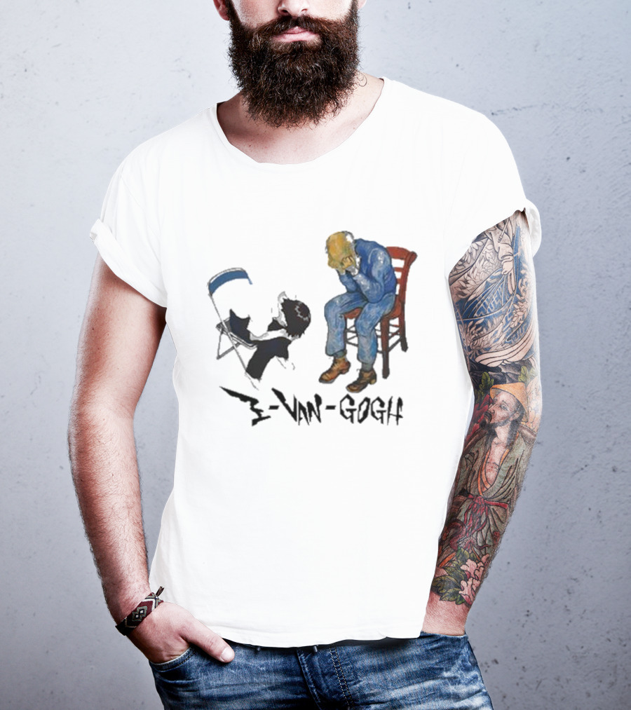 Evangogh Ikari Shinji And Gate Van Gogh Mashup T-Shirt