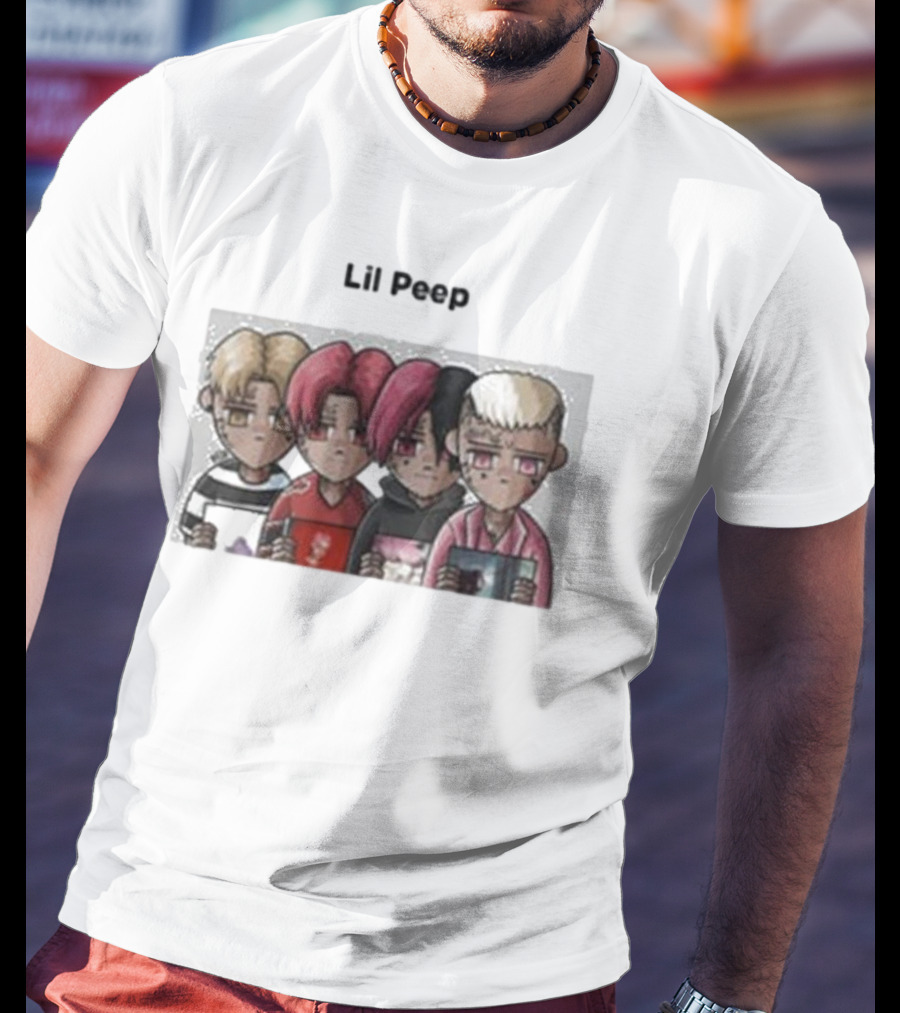 Labeled Cartoon Characters In Different Outfits Lil Peep T-Shirt
