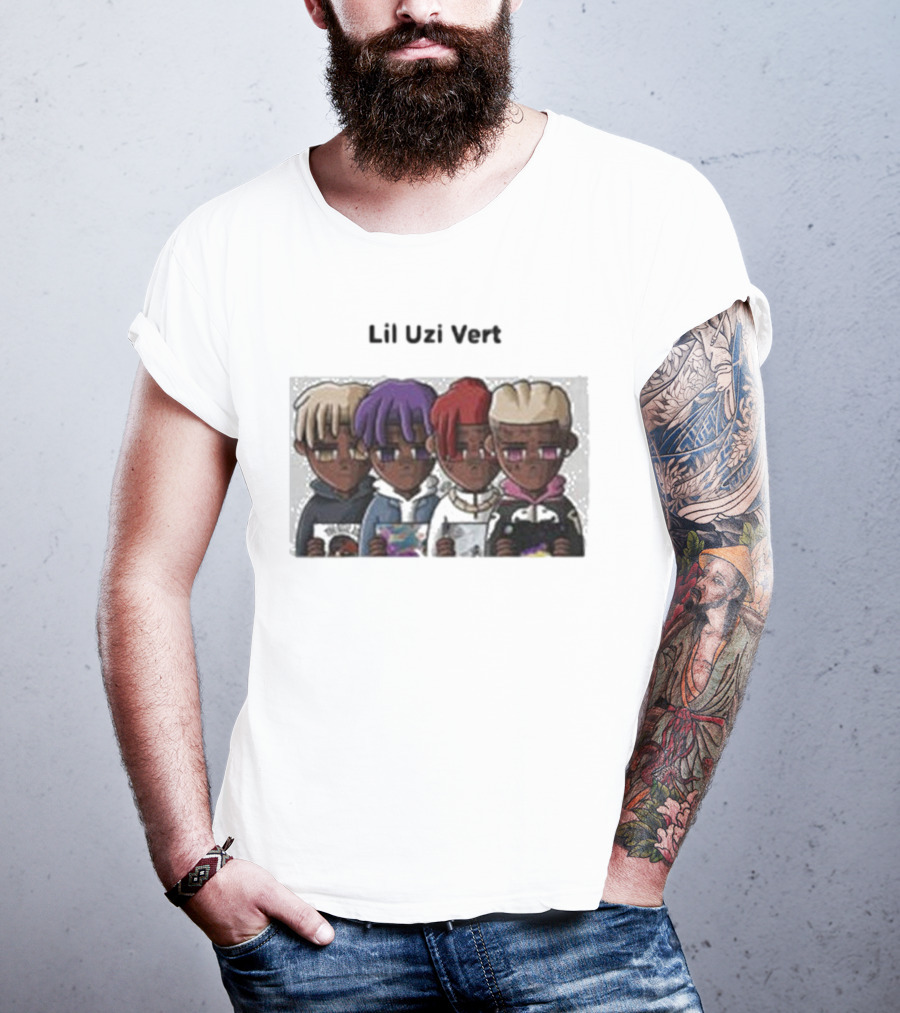 Lil Uzi Vert Evolution Cartoon Characters Holding Albums T-Shirt