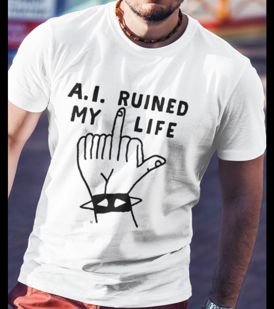 Family A.I. Ruined My Life Retro Robot And Kids T-Shirt
