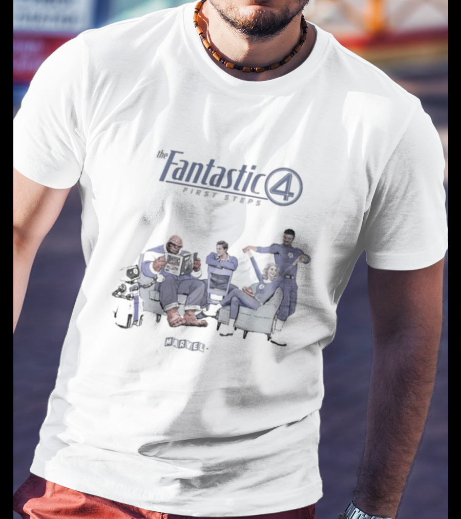 Fantastic Four Marvel Studios Baby Steps Pixar Character Mashup T-Shirt