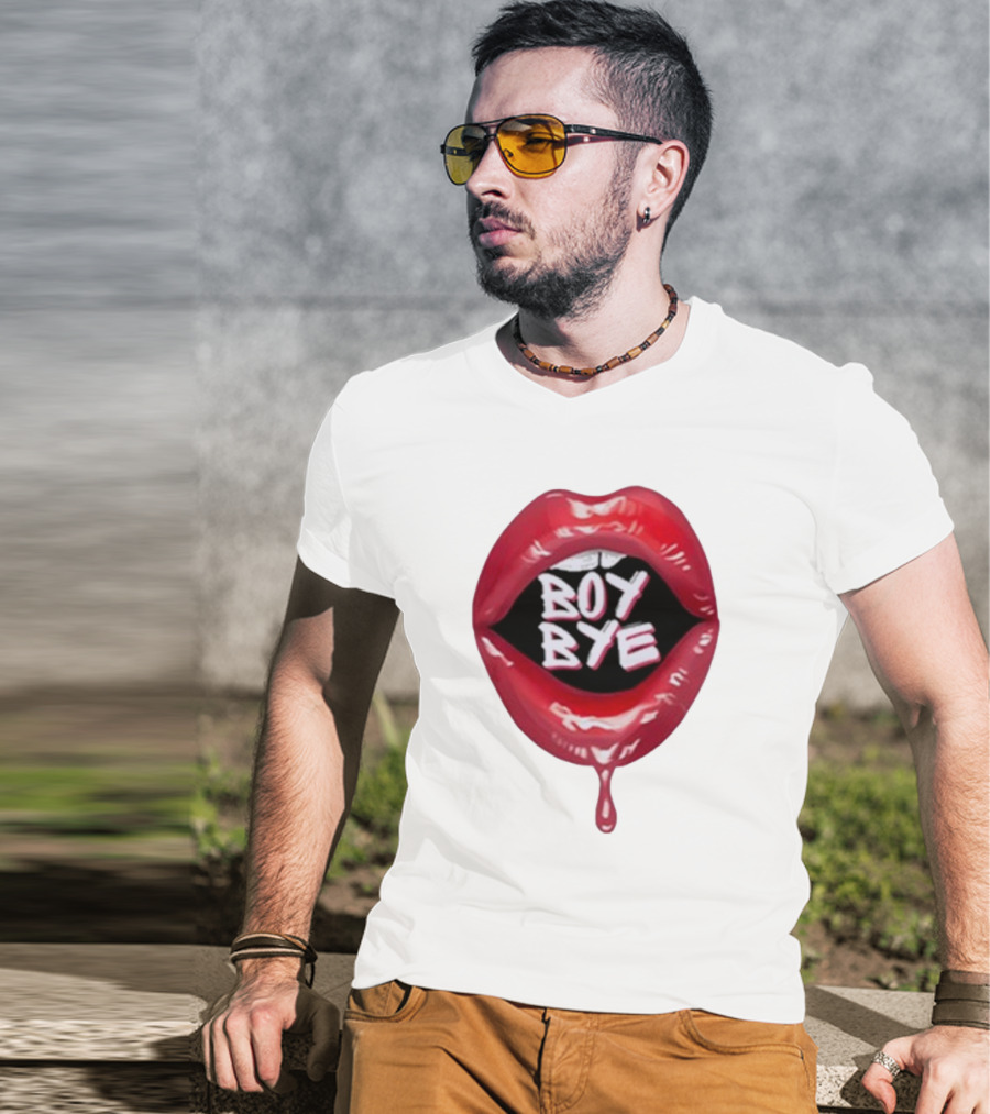 Fabulous Demps Boy Bye Red Lips Bold Style T-Shirt