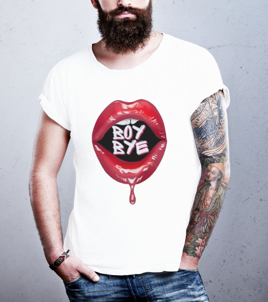 Fabulous Demps Boy Bye Red Lips Bold Style T-Shirt