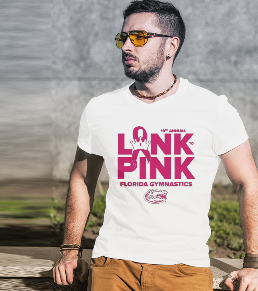 Florida Gators Gymnastics 17th Annual Link To Pink Breast Cancer Awareness Event T-Shirt