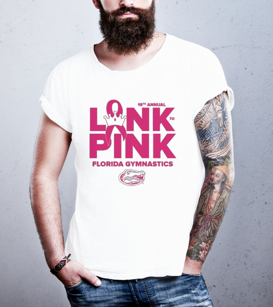 Florida Gators Gymnastics 17th Annual Link To Pink Breast Cancer Awareness Event T-Shirt