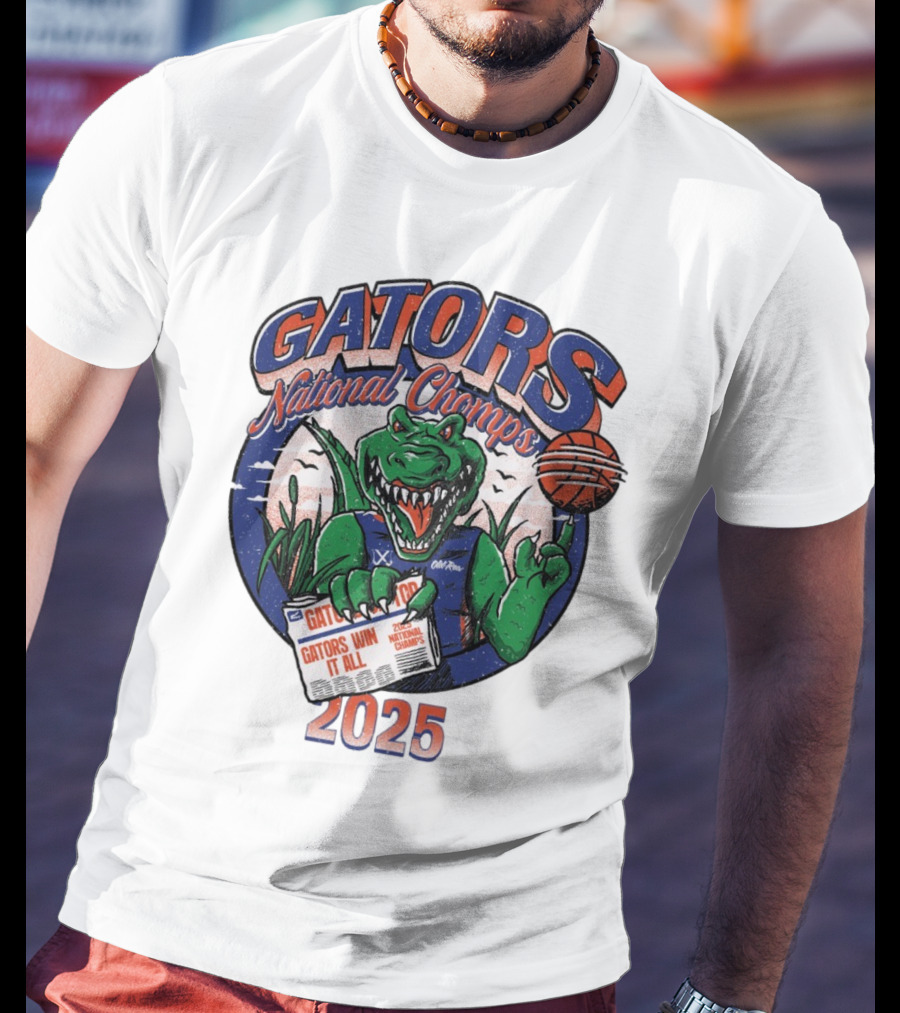 Gators National Champs 2025 Win It All Gators National Chomps T-Shirt