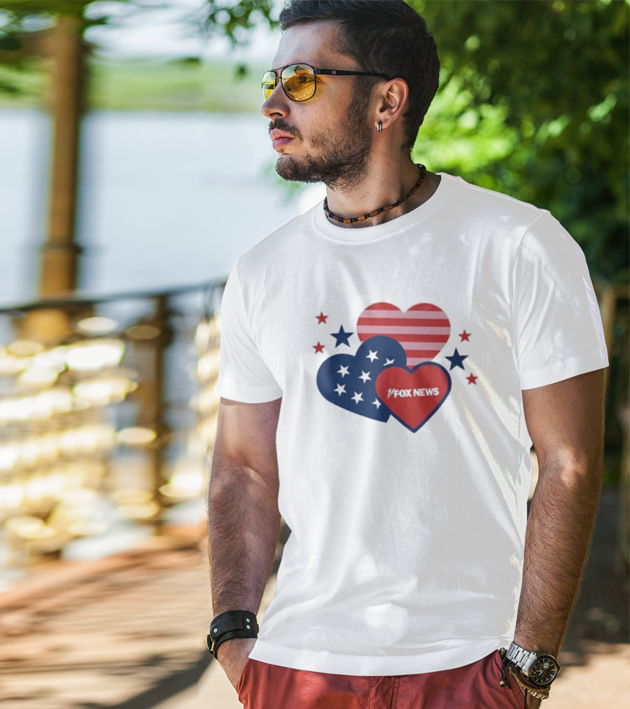 Patriotic Hearts Fox News Stars And Stripes T-Shirt