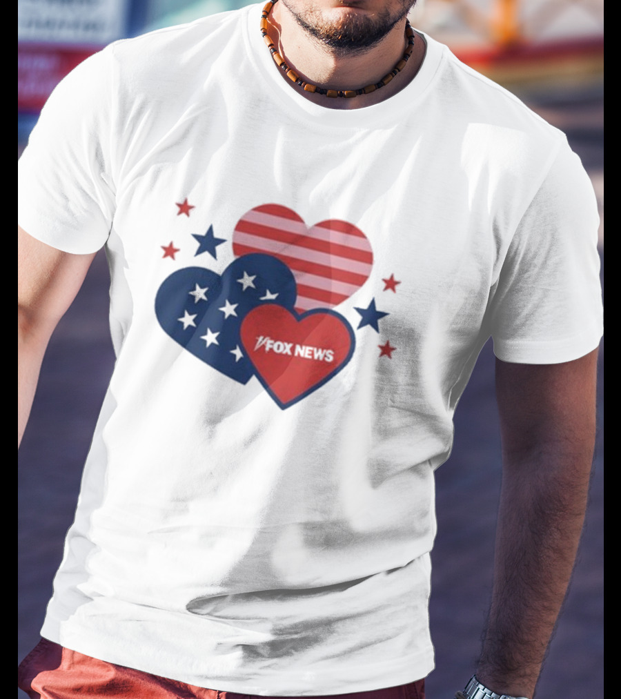 Patriotic Hearts Fox News Stars And Stripes T-Shirt