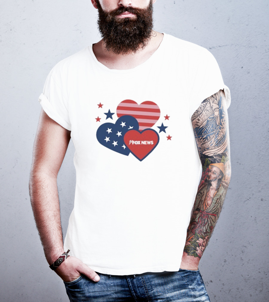 Patriotic Hearts Fox News Stars And Stripes T-Shirt